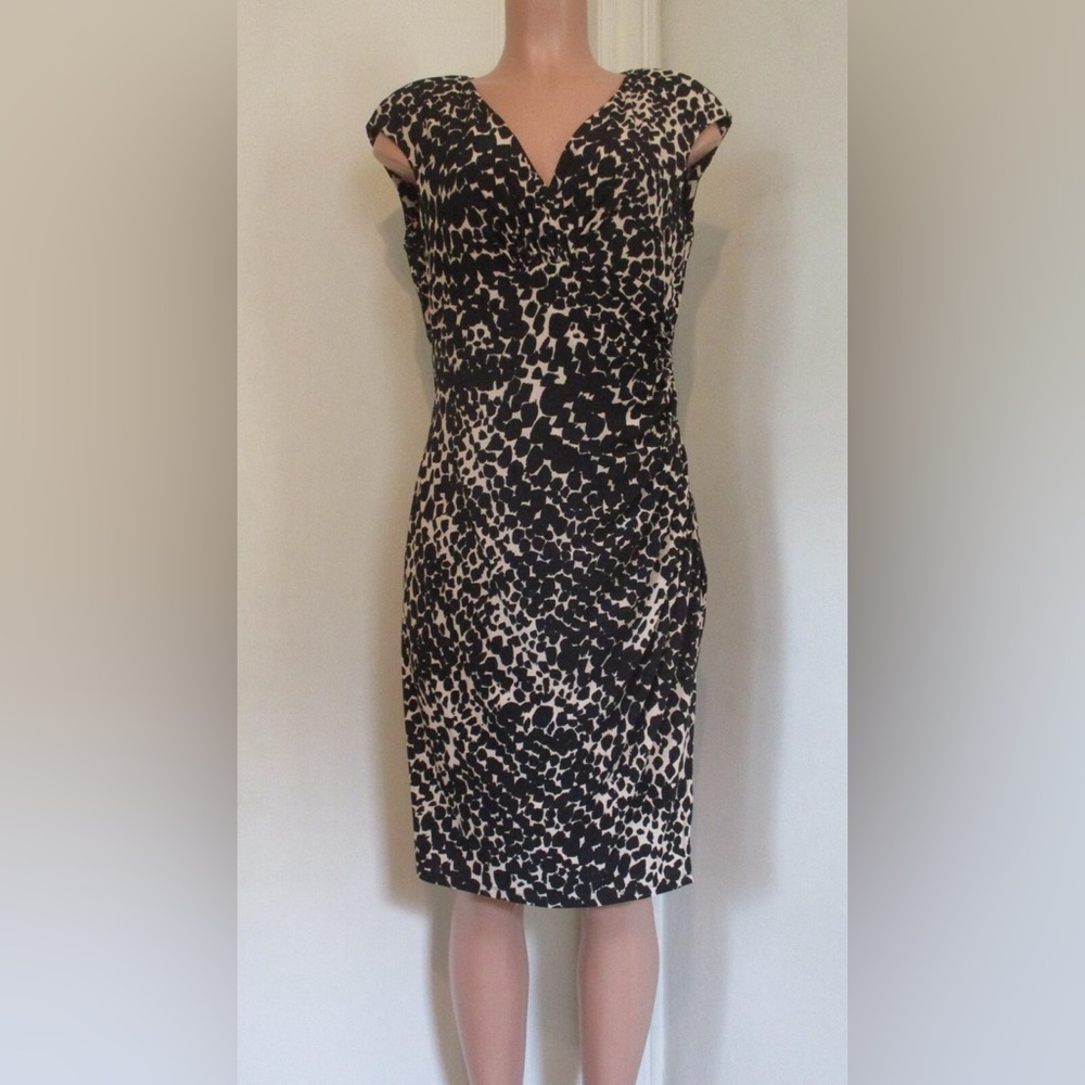 American Living by Ralph Lauren Black Ruched Sheath Dress - Size 16 NWT​​​​​​